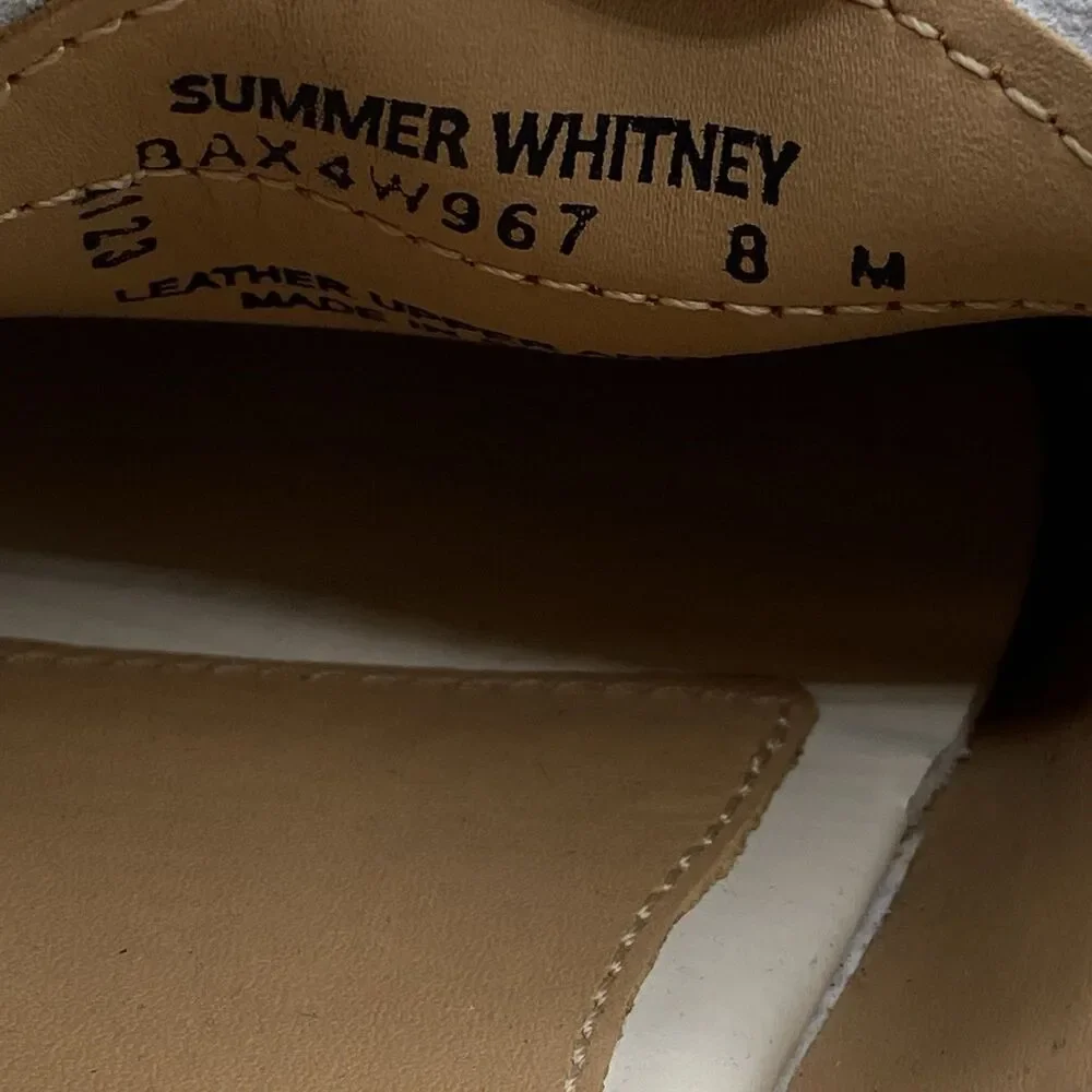 GH Bass & Co Weejuns Summer Whitney Shoes Womens 8 M Loafer Beige Boho NWOB